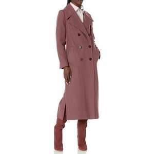 Kenneth Cole Women's Classic Double Breasted Wool Maxi Coat
